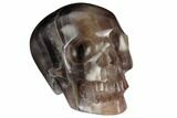 Realistic, Carved, Banded Purple Fluorite Skull #151016-1